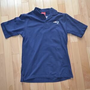 NWT NFL Patriots Short Sleeve Polo Size M Game Day Navy Blue